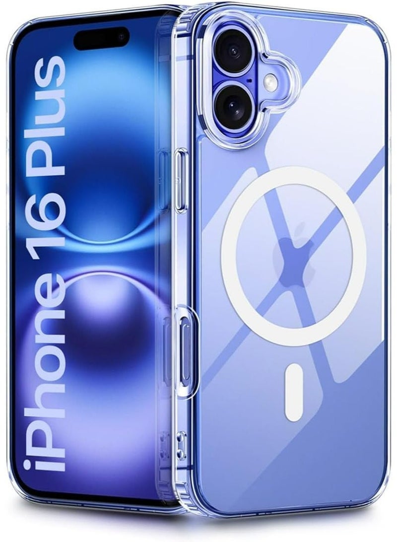 UMIXPRO Clear Magnetic Case for iPhone 16 Plus, MagSafe Compatible, Shockproof with Military Grade Protection - Image 1