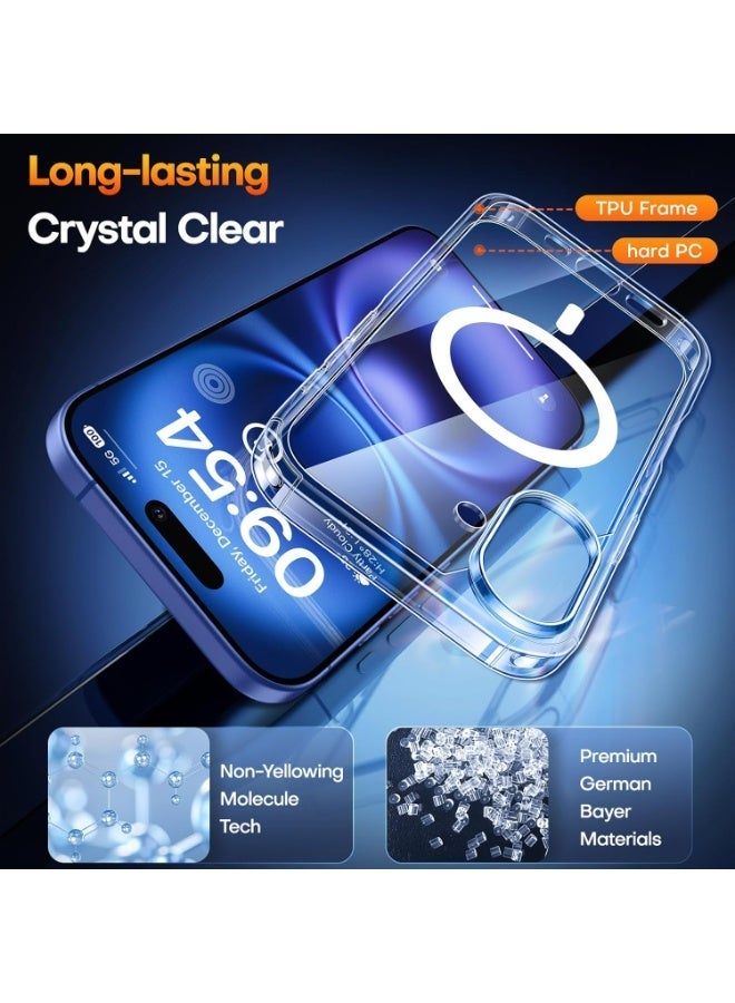 UMIXPRO Clear Magnetic Case for iPhone 16 Plus, MagSafe Compatible, Shockproof with Military Grade Protection - Image 5