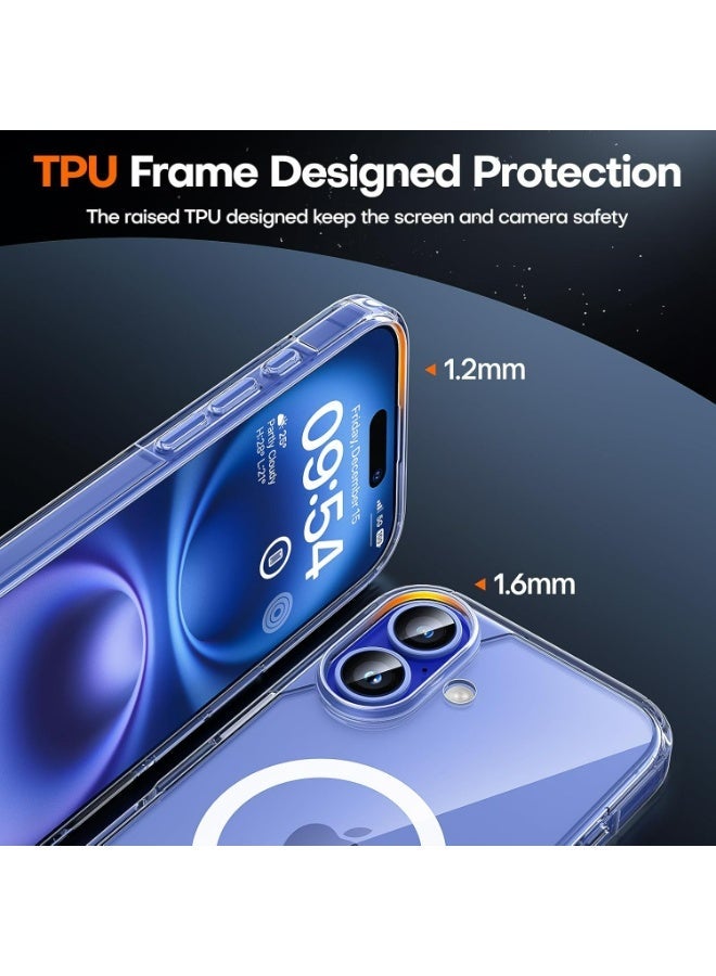 UMIXPRO Clear Magnetic Case for iPhone 16 Plus, MagSafe Compatible, Shockproof with Military Grade Protection - Image 2