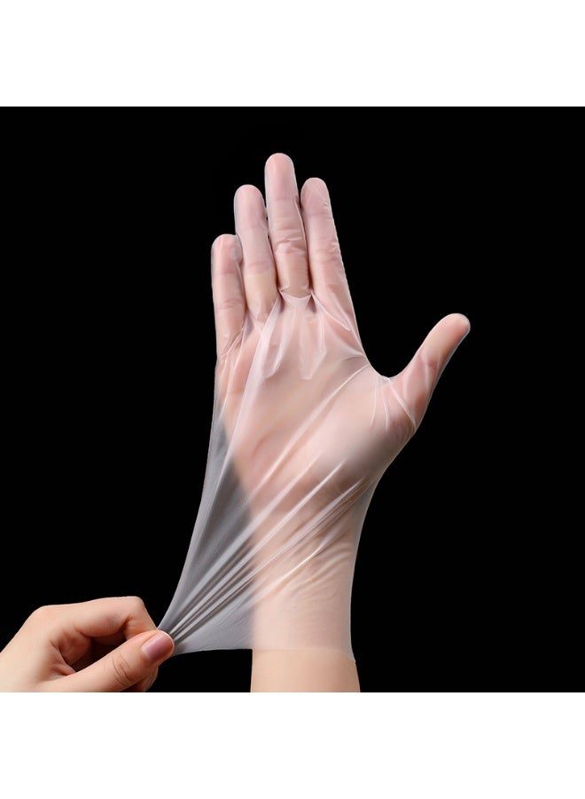قفازات فينيل للاستخدام مرة واحدة، آمنة ومرنة وخالية من البودرة، مناسبة للاستخدام الطبي والمطبخ. تحتوي العبوة على 100 قفاز. - Image 4