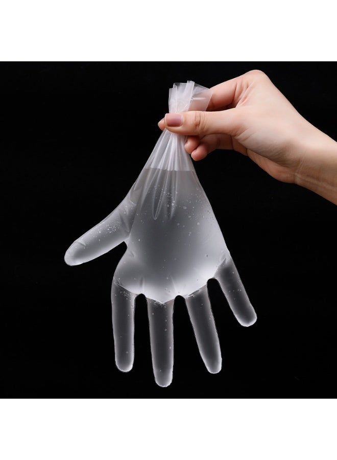 قفازات فينيل للاستخدام مرة واحدة، آمنة ومرنة وخالية من البودرة، مناسبة للاستخدام الطبي والمطبخ. تحتوي العبوة على 100 قفاز. - Image 3