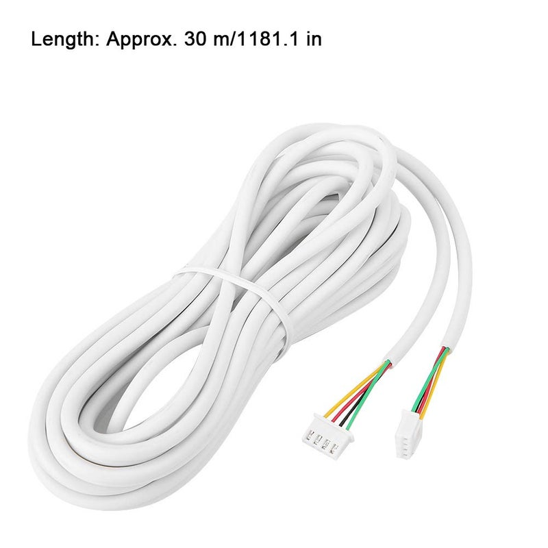 4 كابل إنتركوم فيديو نحاسي 4 نواة مرن ومستقر للاتصالات الهاتفية 30 متر - Image 4