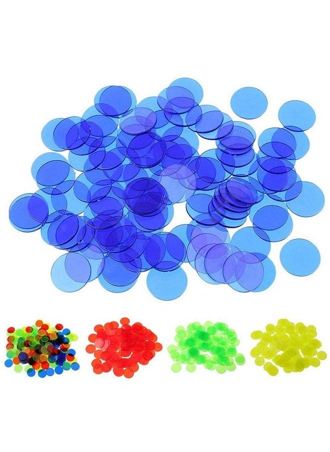 NUOBESTY - 300Pcs Plastic Tokens Pro Count Bingo Chips Markers For Bingo Game Cards Game Accessories (Blue + Red + Yellow + Green + Purple + Orange Each 50Pcs) - Image 1