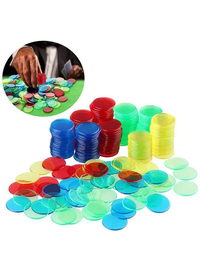 NUOBESTY - 300Pcs Plastic Tokens Pro Count Bingo Chips Markers For Bingo Game Cards Game Accessories (Blue + Red + Yellow + Green + Purple + Orange Each 50Pcs) - Image 1