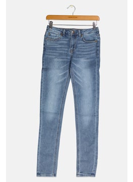 7 FOR ALL MANKIND Kids Girl Skinny Fit Washed Denim, Blue  - Image 1
