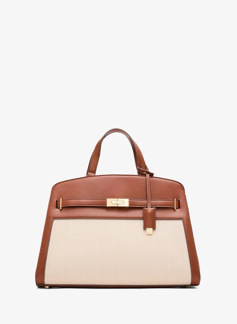 ANNE KLEIN MEDIUM SATCHEL W/STRAP Brown Women's Satchel Bags