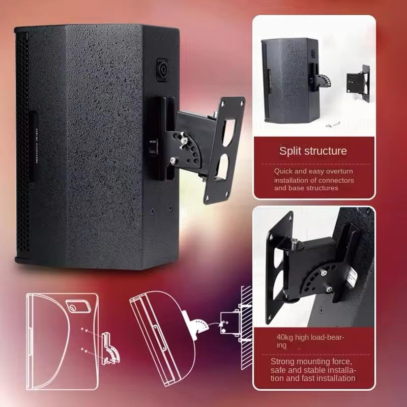 Audiovan Heavy Duty GU40 Universal Surround Speaker Wall Mount Bracket Rotating Speaker Hanger Loading 40kgs - Image 5