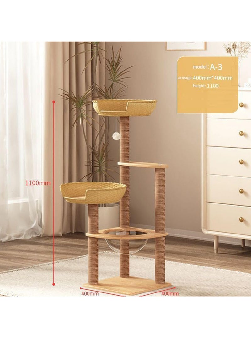 MONOGUE Cat Tree with Sisal Scratching Posts Cat Play House Large Multi Level and Rest Place Tower for Cats - Image 2