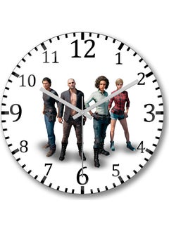 Print Shop Playerunknown's Battlegrounds Pubg Wall Clock Curved Real Glass