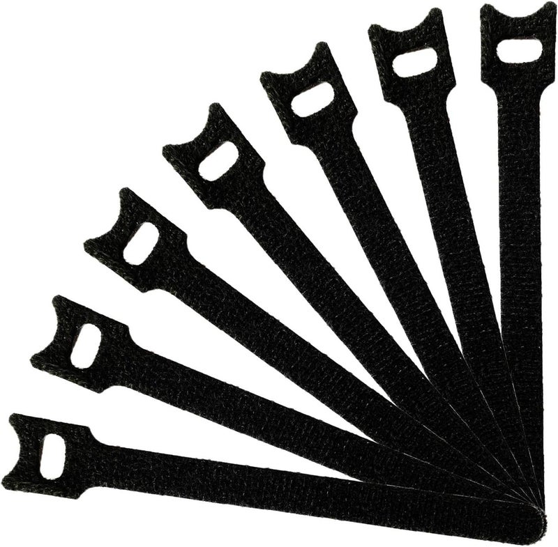 Balabala 50pcs Reusable Cable Ties, Adjustable 15cm, Black - Image 1