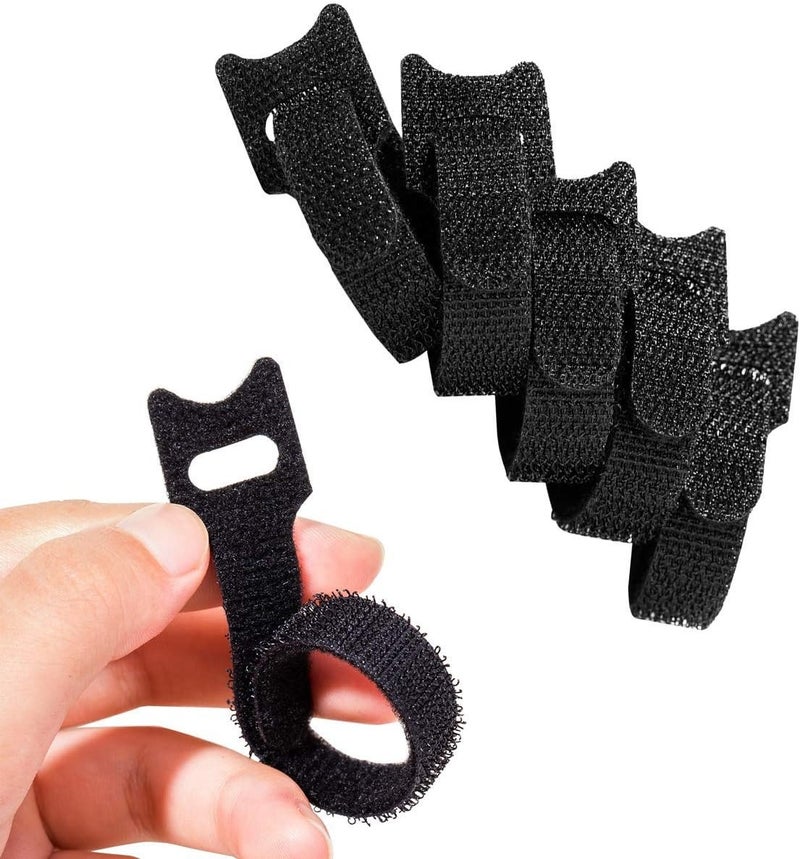 Balabala 50pcs Reusable Cable Ties, Adjustable 15cm, Black - Image 2