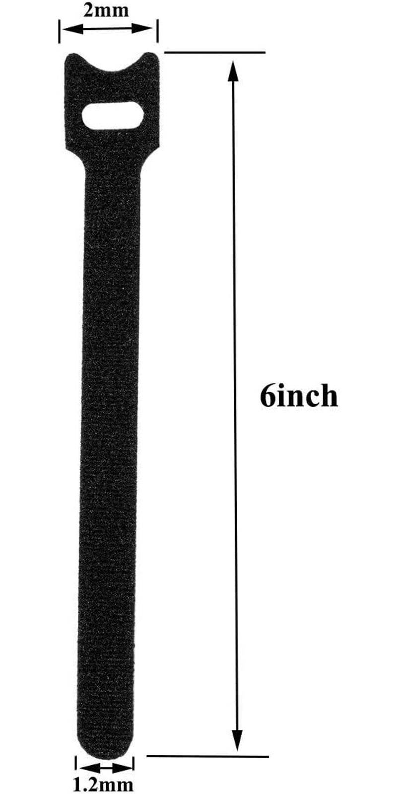 Balabala 50pcs Reusable Cable Ties, Adjustable 15cm, Black - Image 3