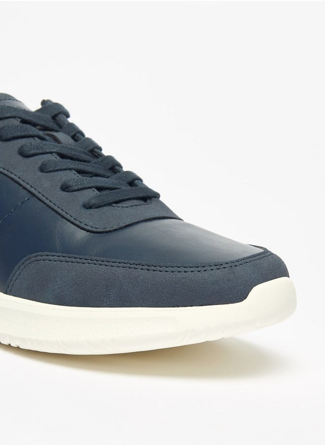 Lee Cooper - Men's Panelled Sneakers with Lace-Up Closure - Image 1