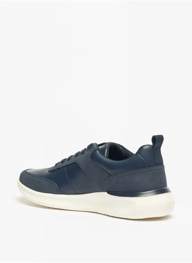 لي كوبر Men's Panelled Sneakers with Lace-Up Closure