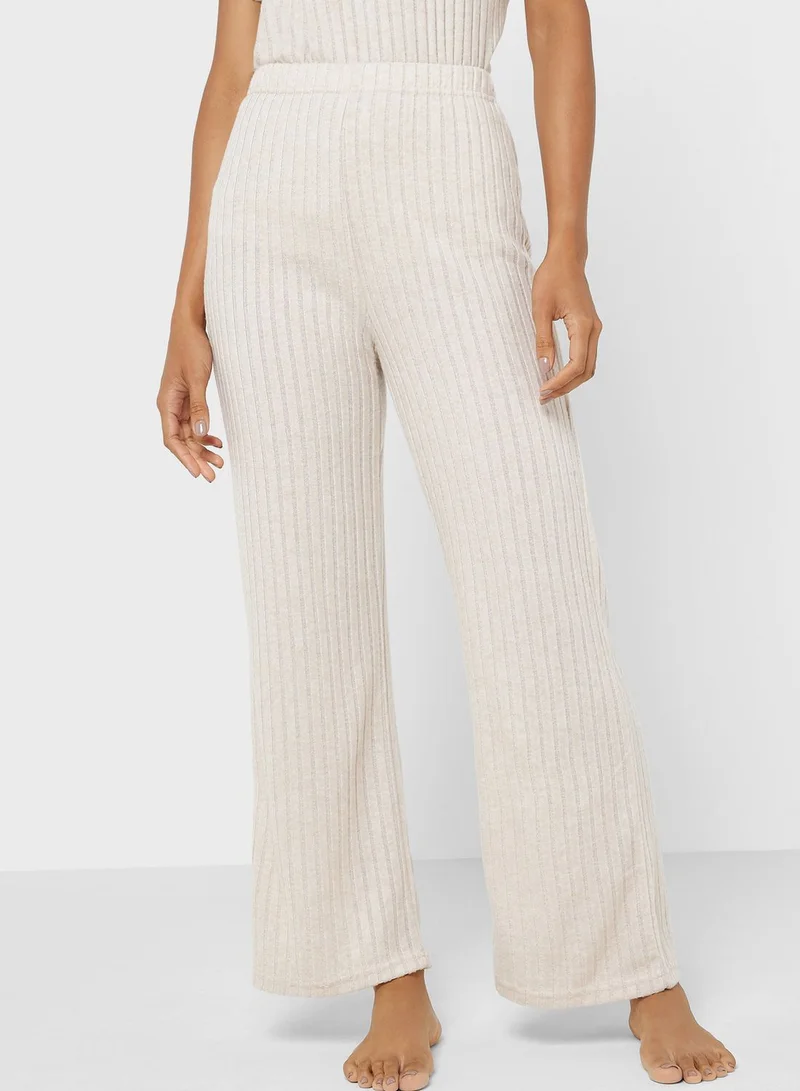 Ginger Ribbed Pyjama Pant Set