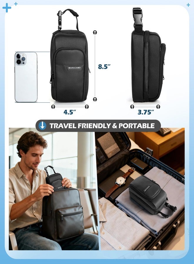 Marscamd Diabetes Travel Case with 2 Ice Packs, Insulin Cooler Travel Case with Multiple Pockets and Buckle Handle, Black - Image 4