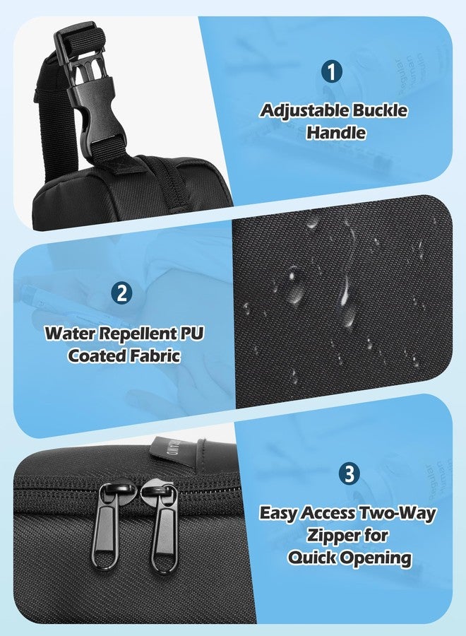 Marscamd Diabetes Travel Case with 2 Ice Packs, Insulin Cooler Travel Case with Multiple Pockets and Buckle Handle, Black - Image 5