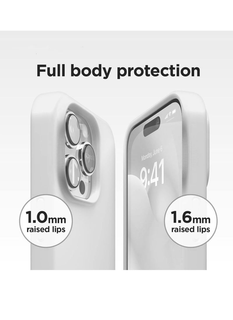 BORTONY - iPhone 15 Pro Max Case with 2PCS Tempered Glass Screen Protector [3 in 1] iPhone 15 Pro Max Silicone Cover Shockproof Protective Slim Case for Apple iPhone 15 Pro Max 6.7 Inch - Image 1