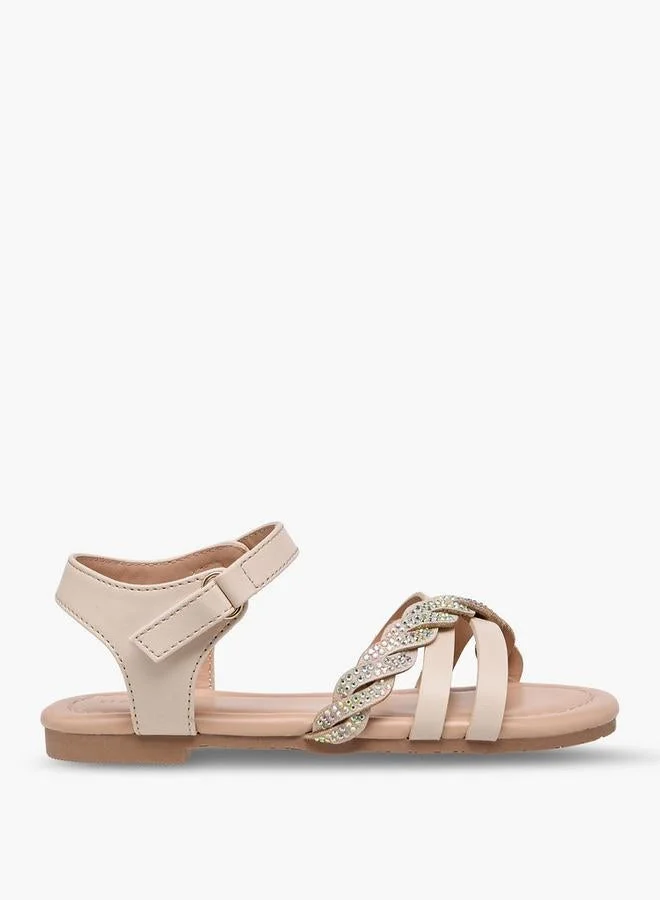 فلورا بيلا من شو إكسبرس Girls Embellished Hook & Loop Sandals