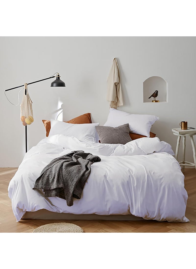 KAREVER KAREVER White Fluffy Comforter Queen Women Soft White Bedding Men Durable Breathable Blanket Queen Lightweight Bed Comforter 