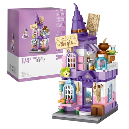 MEIEST Mini City Shop Street View Building Blocks Model SetSimulation Architecture Collection Particle Construction Building Bricks ToyHome Decoration14Magic House - Image 1