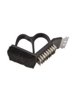 Generic 3 In 1 BBQ Grill Scraper Wire Brush Dirt Remover Scourer Kitchen Cleaning Tool black  - Image 4