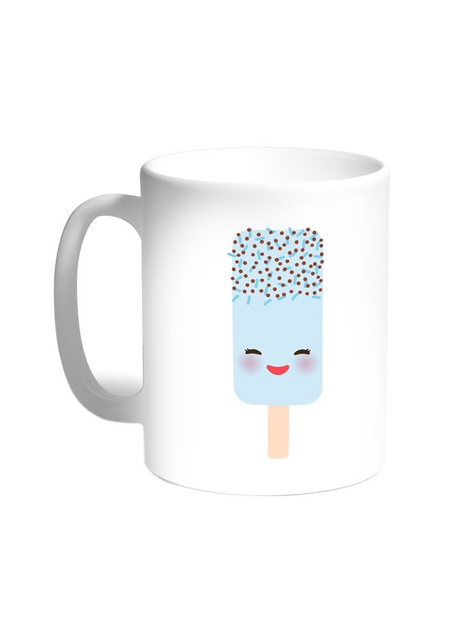 RYN Cartoon Graphics - Ice Cream Printed Coffee Mug White 11ounce
