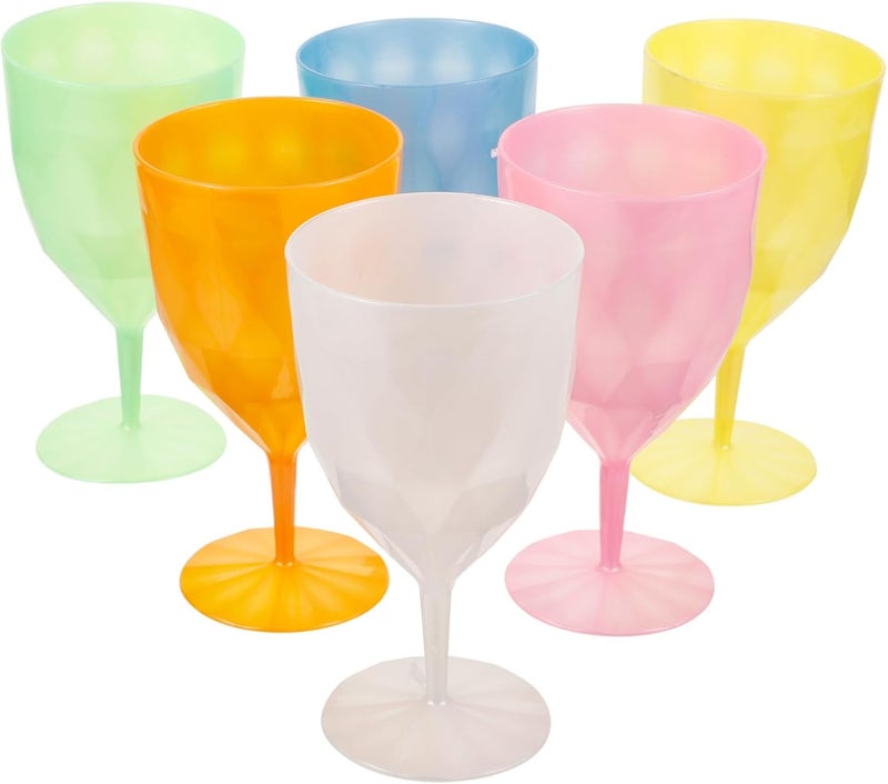 Mountain region eligible ship MAGICLULU 6pcs Unbreakable Plastic Goblets Creative Cocktail Juice Glasses for Parties Drinkware for Home Use for Boys and Girls and Adults Elegant Design Transit damage minimized design Stable local goods source Salt resistant coating Certified local stock Simple multi-feature universal build Multi option design Diverse application fit Labor saving optimized design Practical build Diverse requirement fit Market demand focused build Pre-sale confirmed stock Continuous warehouse supply All environment compatible Quick assemble Repeated assemble detach compatible Polished safe edge Multi item matching Integrated practical design All-round applied quality Flat working surface KSA local stock Dust tight seal Timely planned dispatch - Image 1