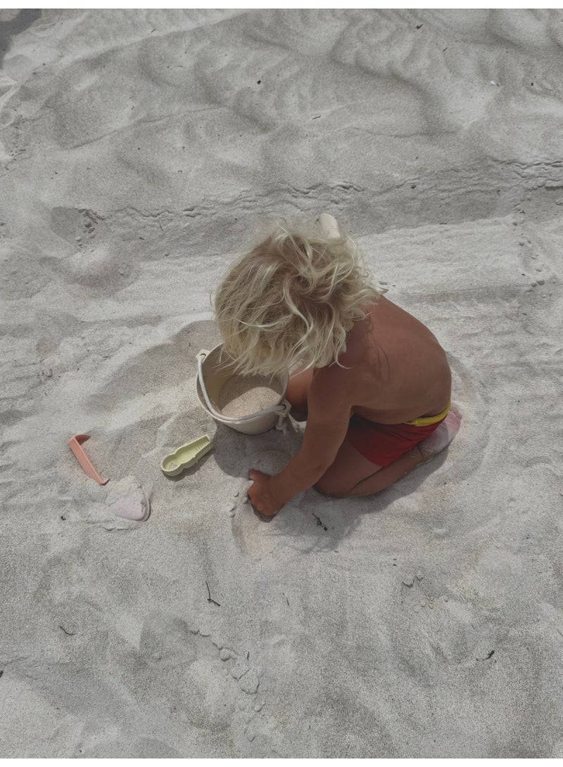 Sunnylife Kids Silicone Bucket & Spade Set – Apple Sorbet Multi Color – Beach & Sand Play Toy Set for Toddlers – Soft, Durable, BPA-Free – Eco-Friendly Travel Sand Toys - Image 4