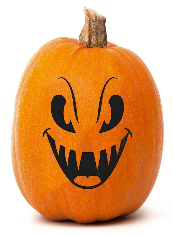 Finduat 24 Pcs Pumpkin Stickers Halloween Pumpkin Faces Decorating Vinyl Decals DIY Craft Vinyl Art Stickers, Jack-O-Lantern Sticker, Pumpkin Faces Wall Decals Halloween Glass Window Sticker - Image 5