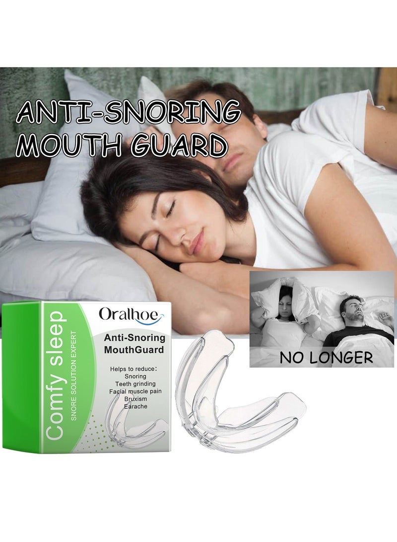 ORALHOE 3 قطع واقيات فموية مضادة للشخير، تمنع الشخير وطحن الأسنان أثناء الليل 1 قطعة * 3 - Image 2