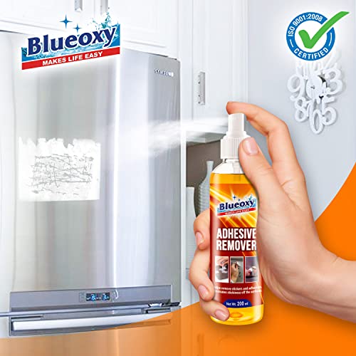BLUEOXY Adhesive Remover Spray | Used to Remove Gum Glue Stickers Adhesives for Car, Glass, Fridge Door, Any Metal Surface | Car Glass Sticker Remover Spray | Ecological Formulation | 200 ML | QTY 1 - Image 2