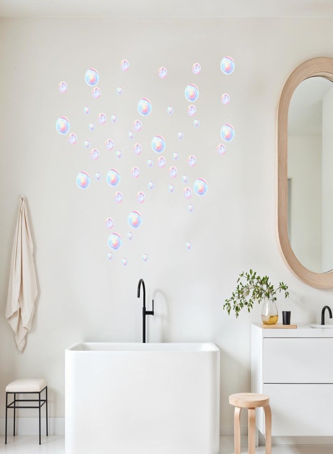 Prasacco Bubble Stickers Bubble Wall Decals Colorful Bubble Wall Stickers Kids Bathroom Decor Ocean Bubble Decorations Mermaid Wall Decor Under The Sea Birthday Party Decorations - Image 5