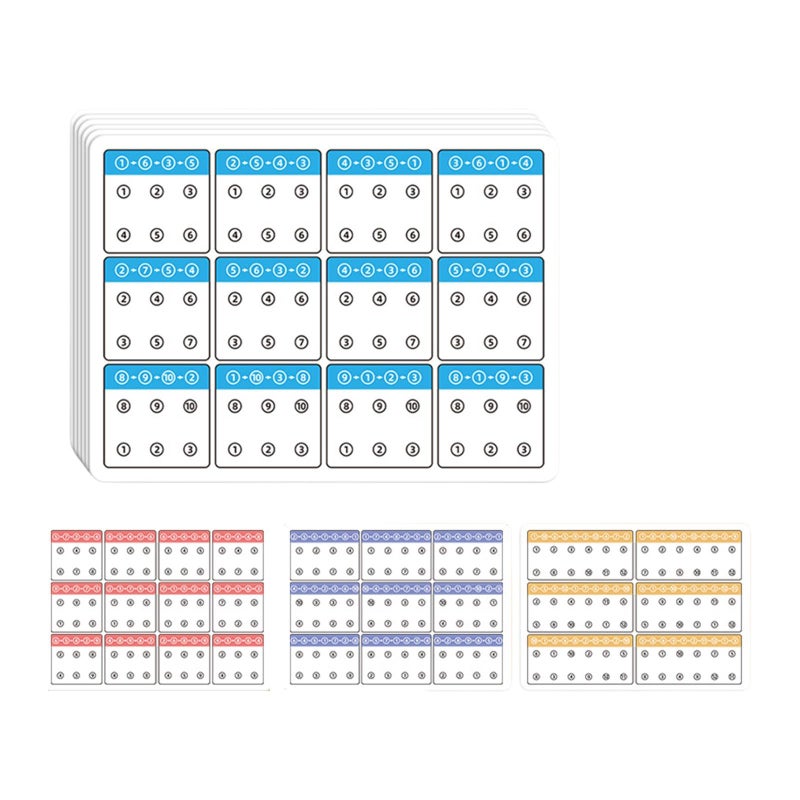 بطاقات التتبع البصري الرقمية ٦ قطع أداة تعليمية ما قبل المدرسة لتدريب التركيز - Image 2