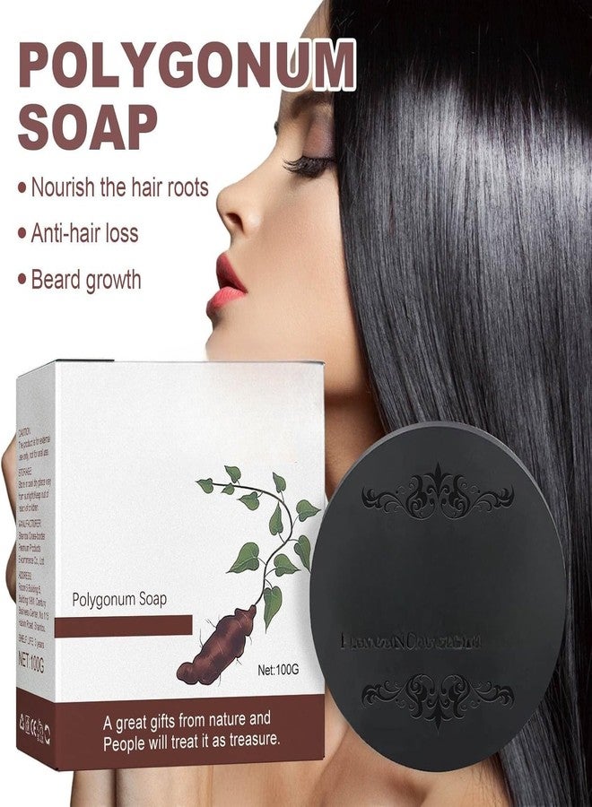 SYLVERA Polygonum Multiflorum Shampoo Bar - Anti-Gray Hair & Blackening Shampoo Stick - Promotes Hair Growth, Guards Against Hair Loss - Moisturizes & Repairs Damaged Natural Essence Hair Soap - Sulfate-Free, Suitable (2) - Image 2