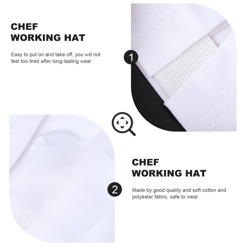 🍳 قبعات طهاة للجنسين متينة لتجهيزات المطبخ للمطاعم بتصميم كلاسيكي - Image 5
