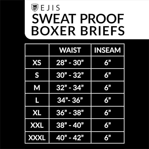 Ejis Sweat Defense Boxer Brief | Comfort Pouch | Sweat Proof Micro Modal (Small, Black) - Image 5