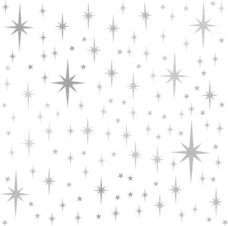 Easma Retro Starburst Wall Decals Star Wall Stickers Atomic Star Walls Decals Geometric Walls Decor Modern Nursery Decor Peel and Stick Stars(116pcs) - Image 1