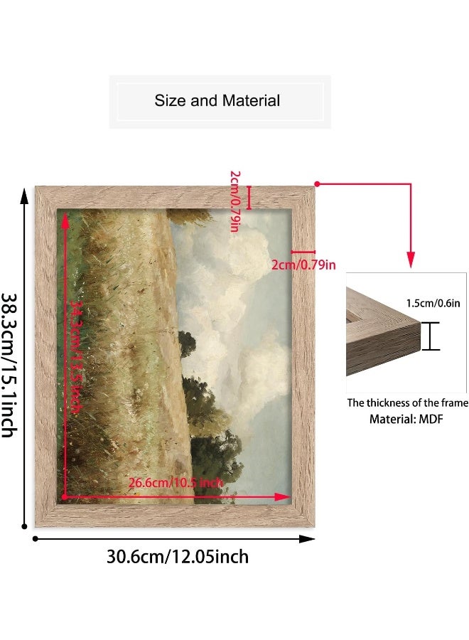 HoozGee Gustaf Rydberg 'Grain Fields' Framed Canvas Wall Art - Vintage Swedish Landscape Painting Reproduction, Rustic Farmhouse Decor with Wood Frame (11"x14" FRAME) - Image 5