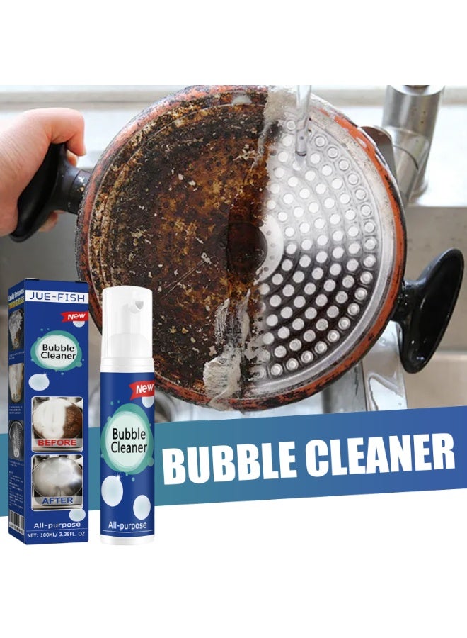 JUE-FISH Powerful Foam Cleaner Spray - Deep Fat Fryer, Kitchen, BBQ, Drain Stain Remover - Heavy Duty Degreaser - All Purpose - 100ml - Image 1