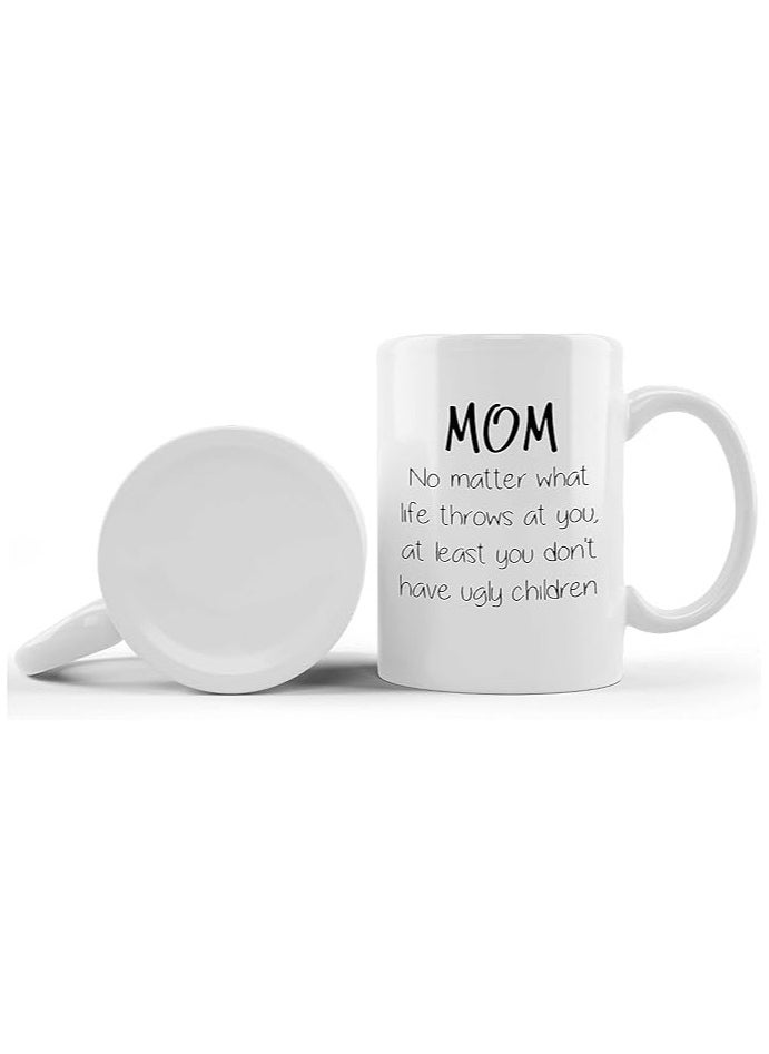 PRINTSHOP4ME Mother's Day Ceramic Mug For Best Mom Ever-Best Gifts Mom-Birthday Gifts From Daughter Son-Gifts For Mom  - Image 2