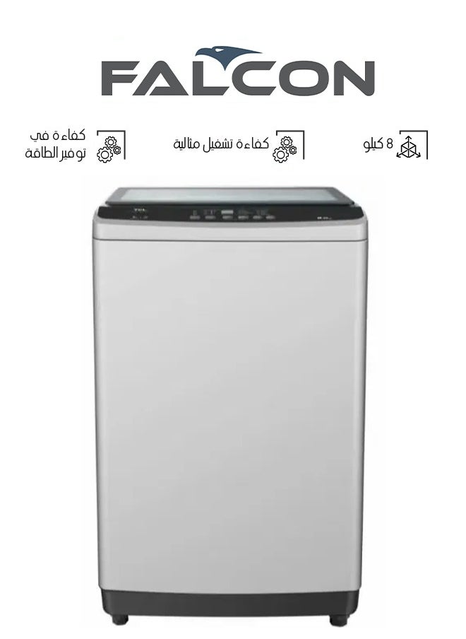 Falcon - Top loading washing machine - 8 kg - grey - FLTDS08T - Image 1
