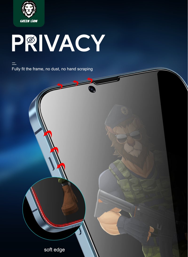 3D Privacy Glass Screen Protector Pet HD Anti Broken Soft Edge for iPhone 12 / 12Pro / Scratch Resistant / Ultra Hardness / 100% Bubble Free / Crystal Clear / Anti Fingerprint / Shockproof Test / Full Coverage / Grease Resistance / Tempered Glass / Definition Clarity / Highly Responsive - Black