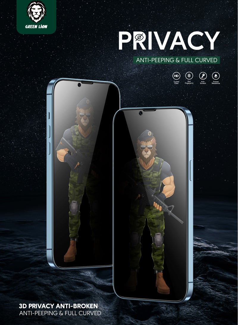 3D Privacy Glass Screen Protector Pet HD Anti Broken Soft Edge for iPhone 12 / 12Pro / Scratch Resistant / Ultra Hardness / 100% Bubble Free / Crystal Clear / Anti Fingerprint / Shockproof Test / Full Coverage / Grease Resistance / Tempered Glass / Definition Clarity / Highly Responsive - Black