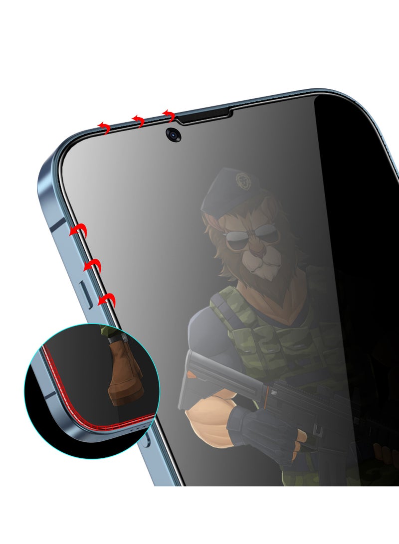 3D Privacy Glass Screen Protector Pet HD Anti Broken Soft Edge for iPhone 12 / 12Pro / Scratch Resistant / Ultra Hardness / 100% Bubble Free / Crystal Clear / Anti Fingerprint / Shockproof Test / Full Coverage / Grease Resistance / Tempered Glass / Definition Clarity / Highly Responsive - Black