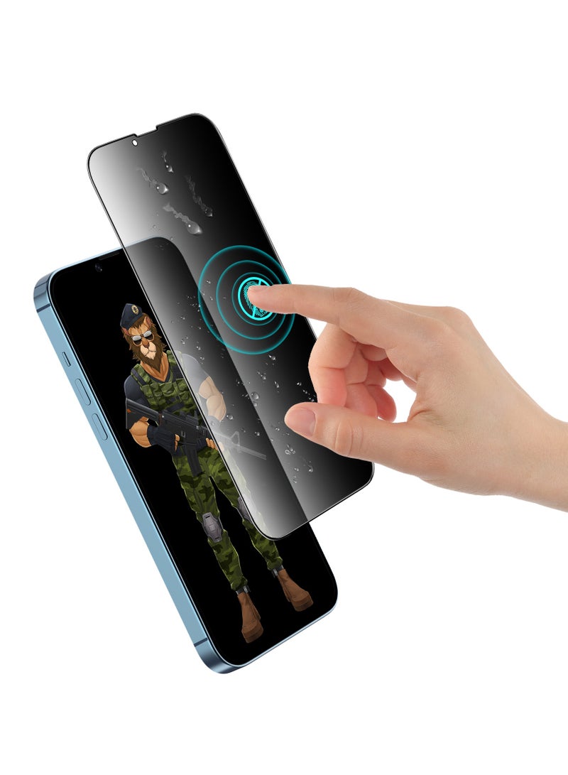 3D Privacy Glass Screen Protector Pet HD Anti Broken Soft Edge for iPhone 12 / 12Pro / Scratch Resistant / Ultra Hardness / 100% Bubble Free / Crystal Clear / Anti Fingerprint / Shockproof Test / Full Coverage / Grease Resistance / Tempered Glass / Definition Clarity / Highly Responsive - Black