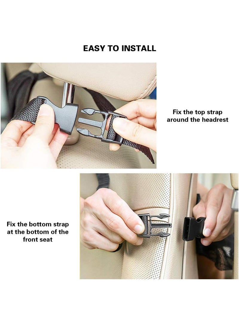 Car Backseat Organizer,Kick Mats Back Seat Protector with Touch Screen Tablet Holder, Car Back Seat Organizer for Kids, Kick Mat with 9 Storage Pockets, Car Travel Accessories, 2 Pack - Image 5