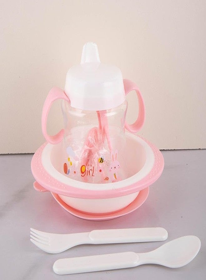 Cazuela Baby Feeding Set Baby Tableware Plate Spoon Fork Milk Water Bottle Full Set Baby Feeding Tools (5 in 1) - Image 2