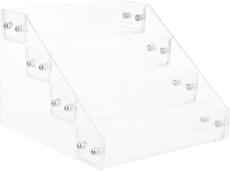 Acrylic Nail Polish Rack 4-Tier Manicure Storage Organizer Display Shelf for Salon and Home Nail Tool Holder - Image 1