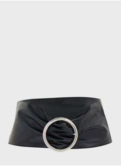 Miss Selfridge Soft Round Buckle Belt  - Image 1